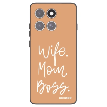 Picasee husă neagră din silicon pentru Motorola Edge 60 Fusion - Boss Mama