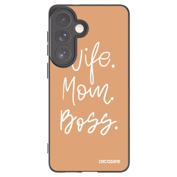 Picasee husă neagră din silicon pentru Samsung Galaxy S26+ - Boss Mama