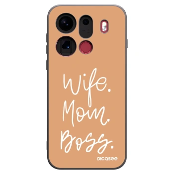 Picasee husă neagră din silicon pentru OPPO Find X9 Pro - Boss Mama
