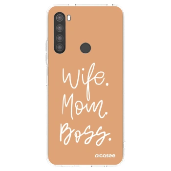 Picasee husă transparentă din silicon pentru Xiaomi Redmi Note 8 - Boss Mama