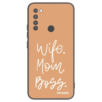 Picasee husă neagră din silicon pentru Xiaomi Redmi Note 8 - Boss Mama