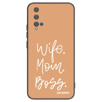 Picasee husă neagră din silicon pentru Huawei Nova 5T - Boss Mama