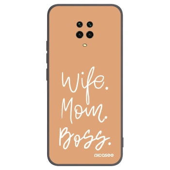 Picasee husă neagră din silicon pentru Xiaomi Redmi Note 9S - Boss Mama