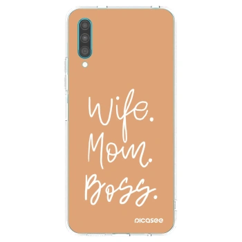 Picasee husă transparentă din silicon pentru Samsung Galaxy A30s A307F - Boss Mama