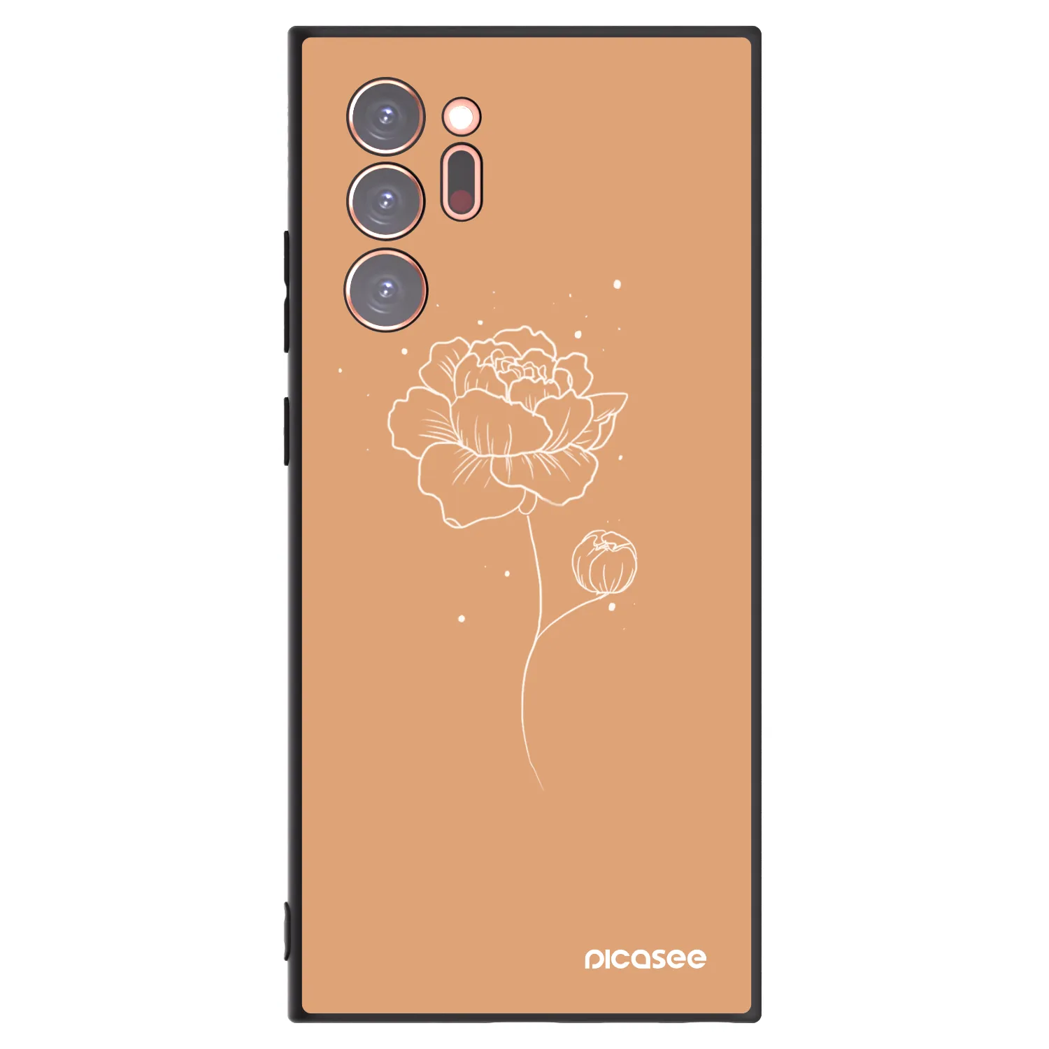 Picasee husă neagră din silicon pentru Samsung Galaxy Note 20 Ultra - Peonies