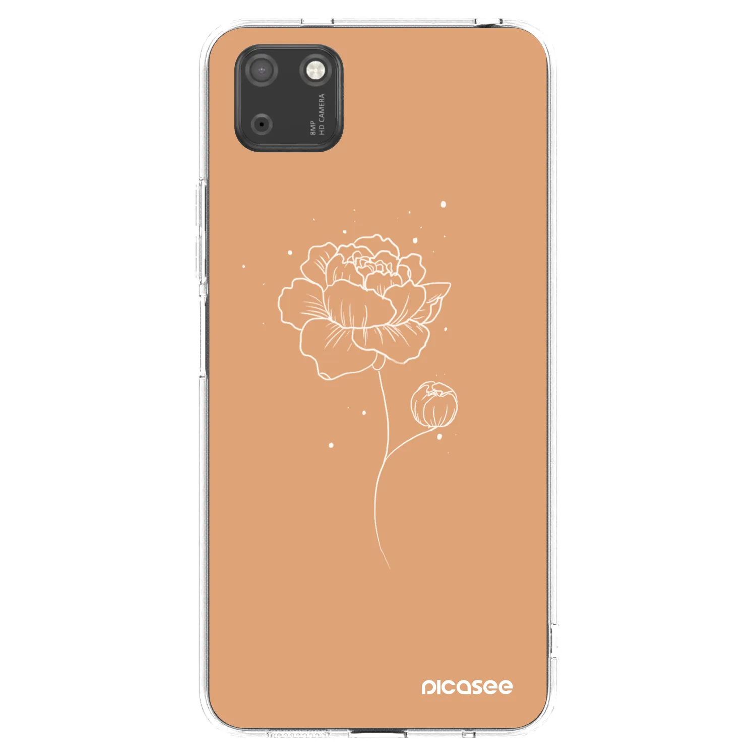 Picasee husă transparentă din silicon pentru Huawei Y5P - Peonies