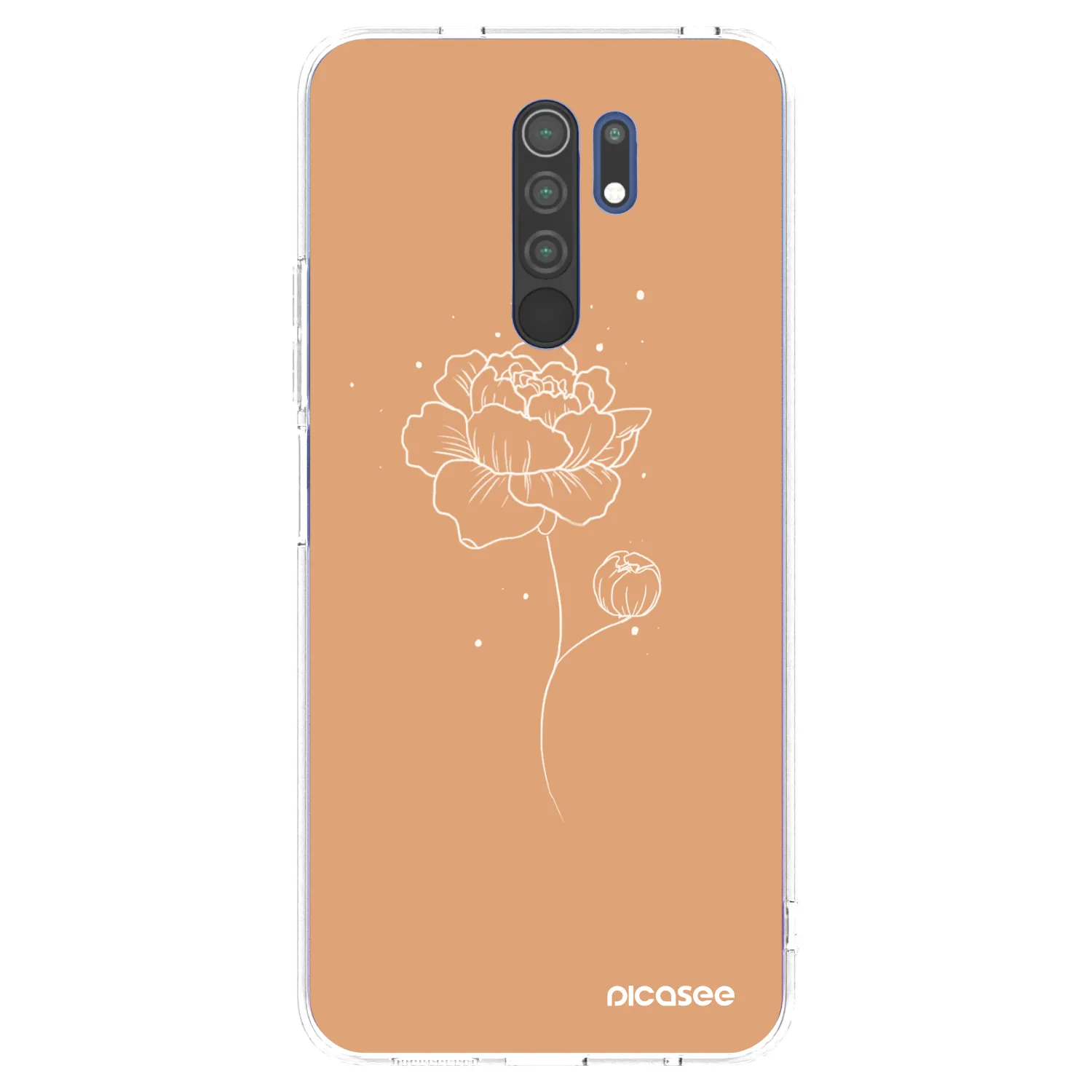 Picasee husă transparentă din silicon pentru Xiaomi Redmi 9 - Peonies