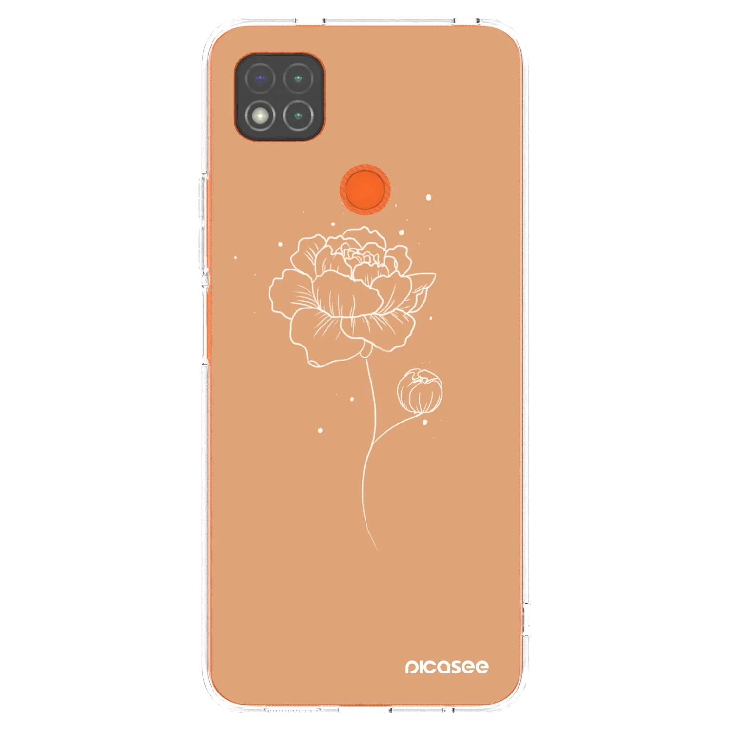 Picasee husă transparentă din silicon pentru Xiaomi Redmi 9C - Peonies