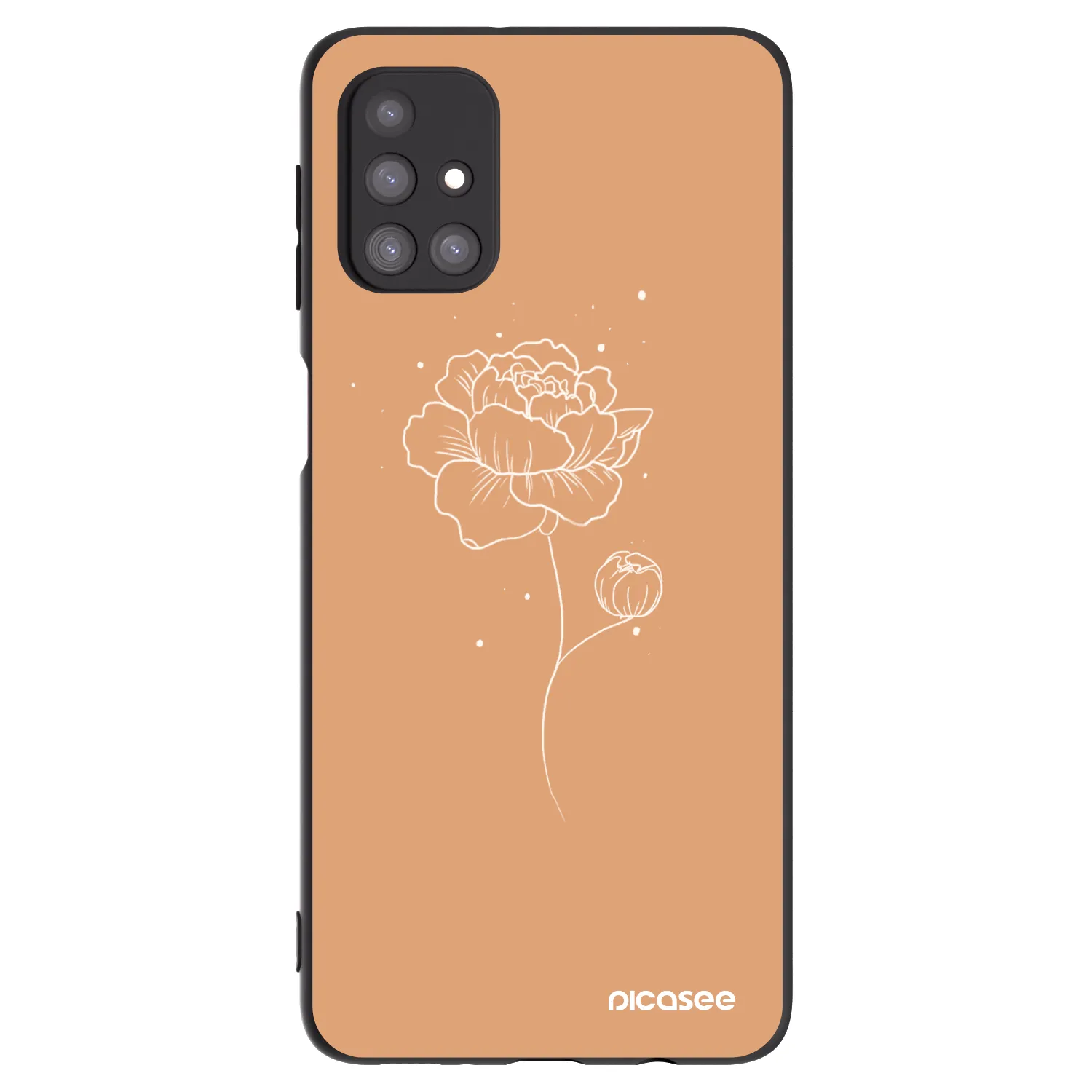 Picasee husă neagră din silicon pentru Samsung Galaxy M31s - Peonies