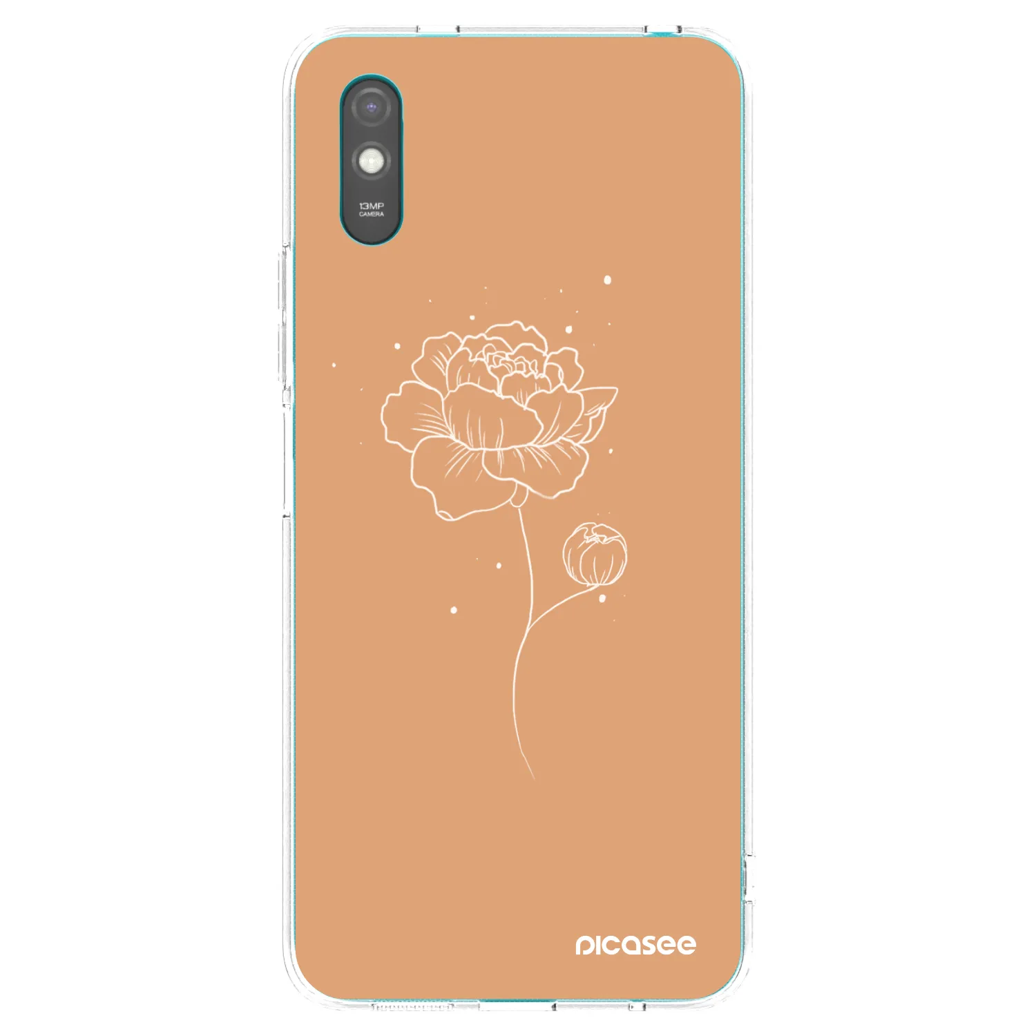 Picasee husă transparentă din silicon pentru Xiaomi Redmi 9A - Peonies