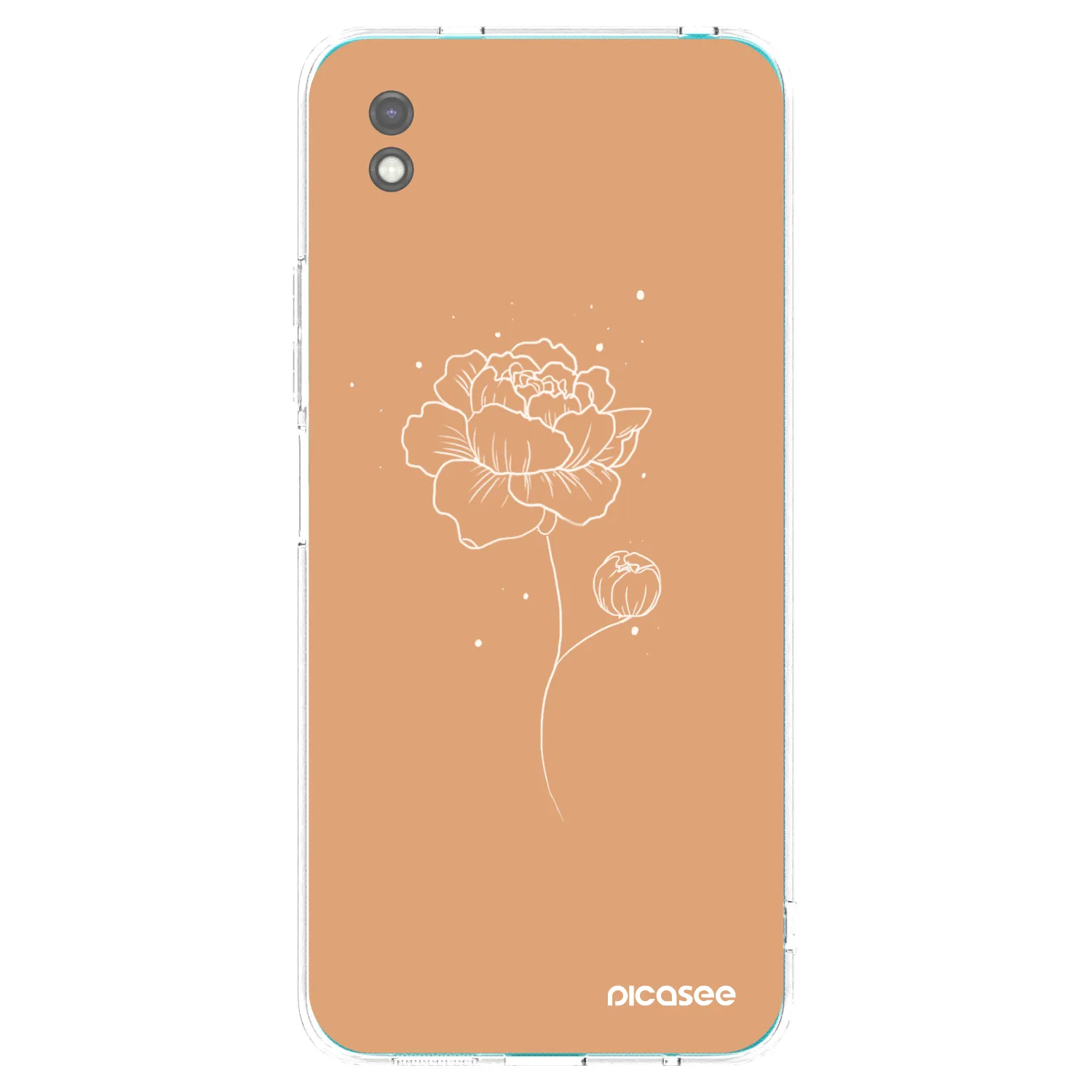 Picasee husă neagră din silicon pentru Xiaomi Redmi 9A - Peonies
