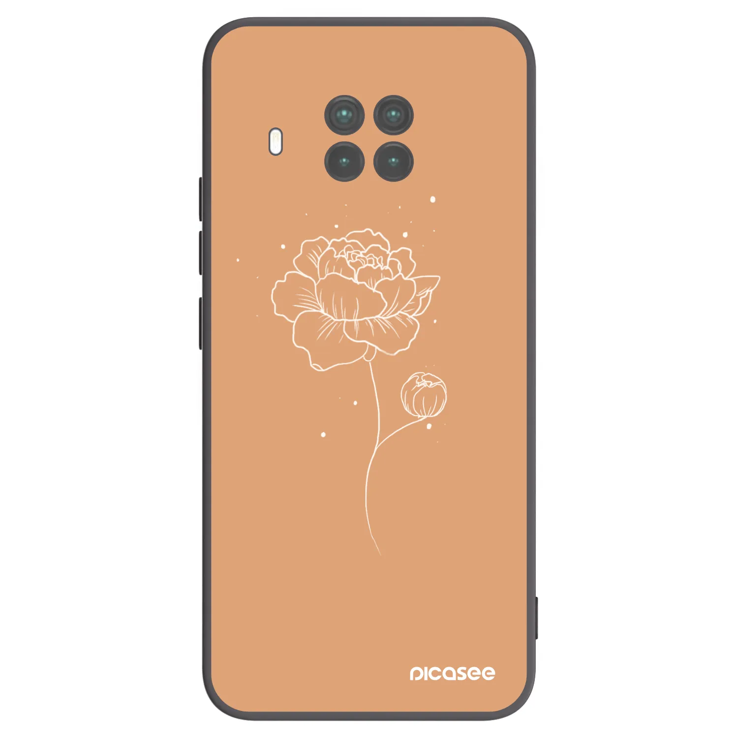 Picasee husă neagră din silicon pentru Xiaomi Mi 10T Lite - Peonies