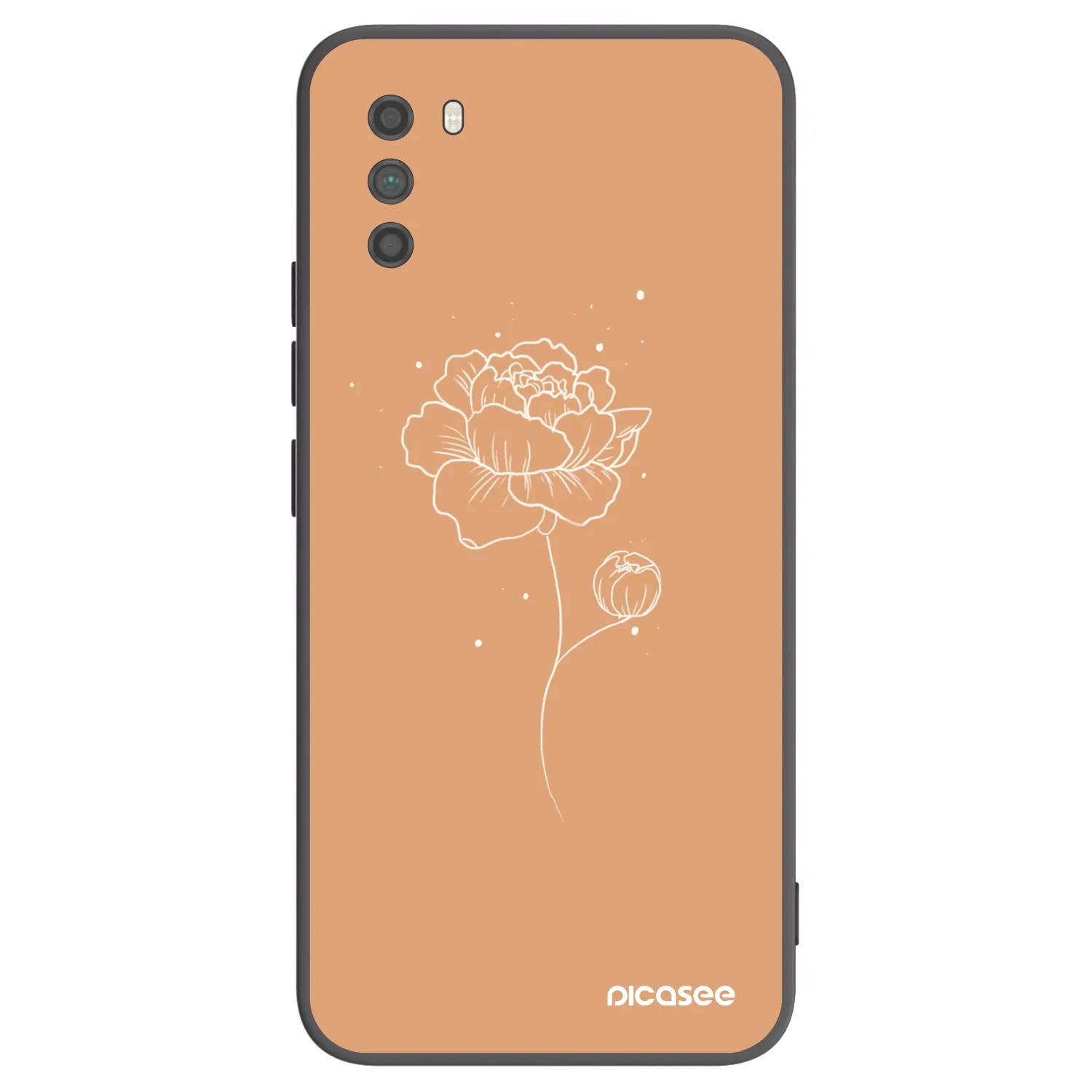 Picasee husă neagră din silicon pentru Xiaomi Poco M3 - Peonies