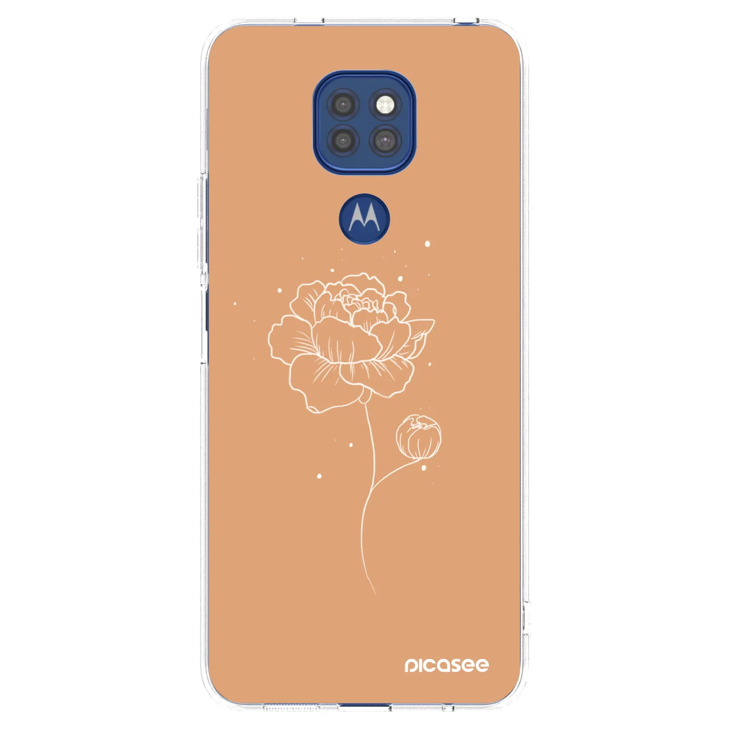Picasee husă transparentă din silicon pentru Motorola Moto G9 Play - Peonies