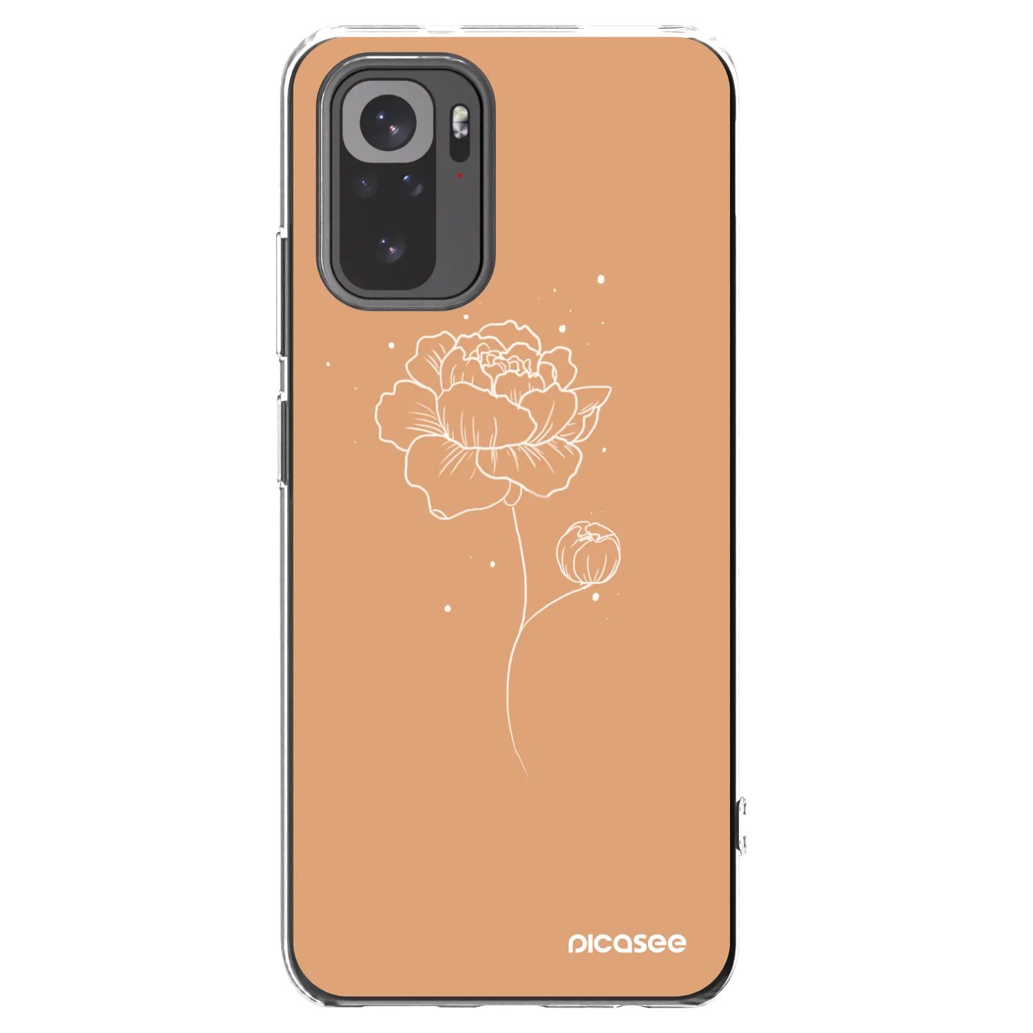 Picasee husă transparentă din silicon pentru Xiaomi Redmi Note 10 - Peonies