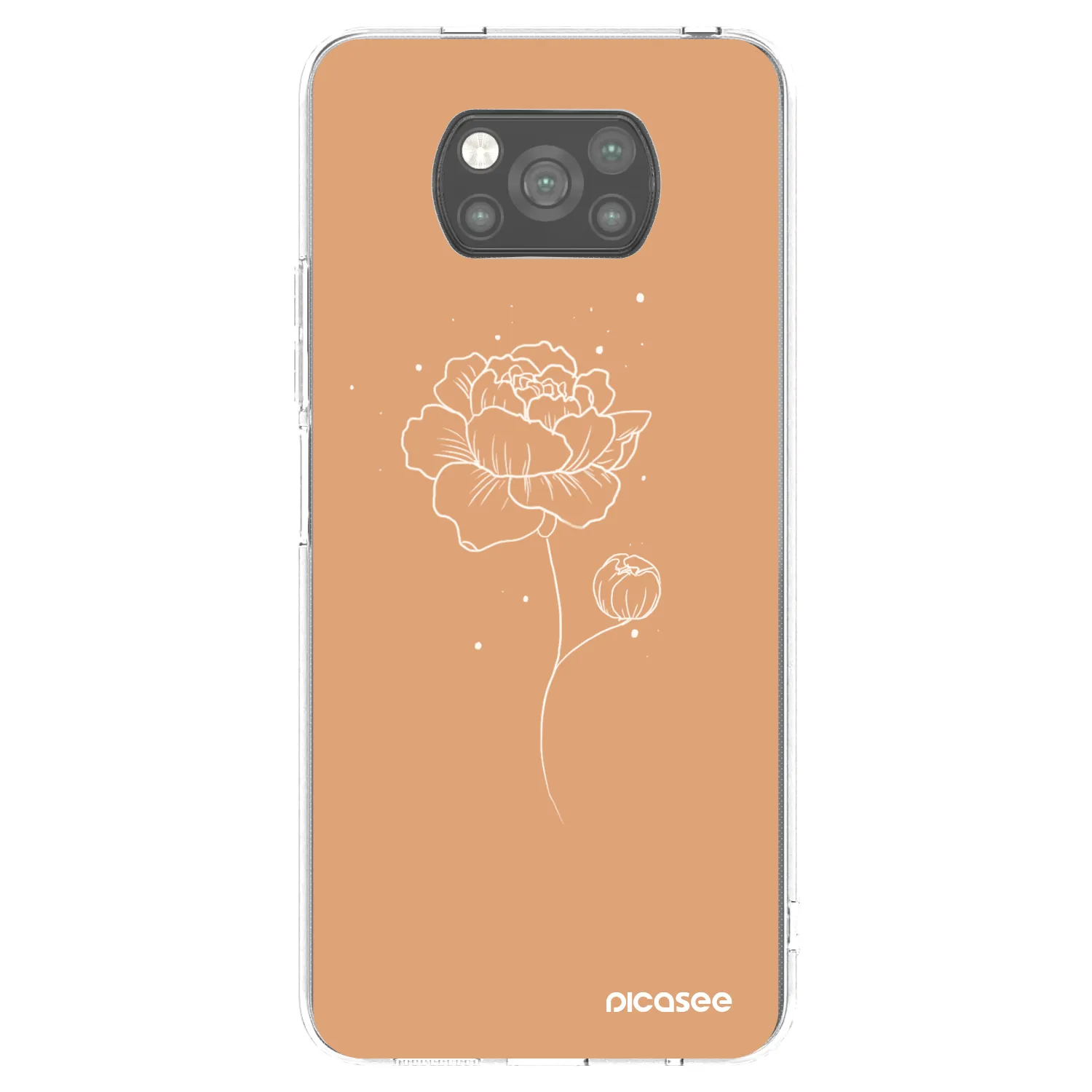 Picasee husă neagră din silicon pentru Xiaomi Poco X3 Pro - Peonies