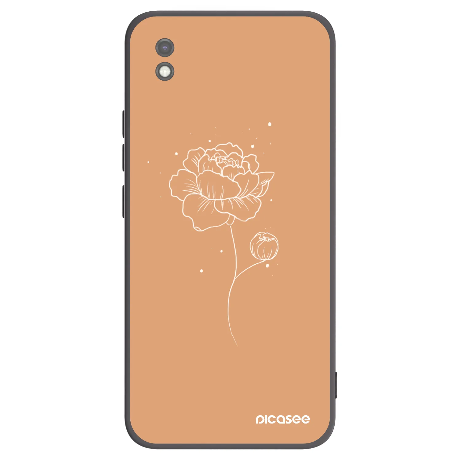 Picasee husă neagră din silicon pentru Xiaomi Redmi 9AT - Peonies