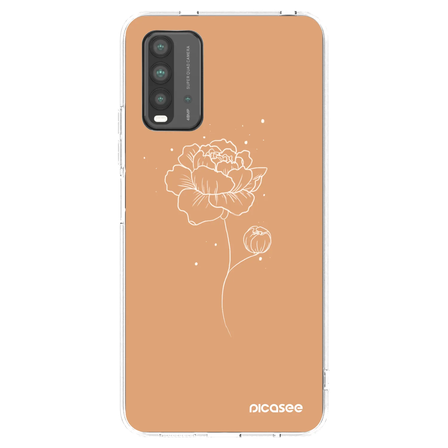Picasee husă transparentă din silicon pentru Xiaomi Redmi 9T - Peonies