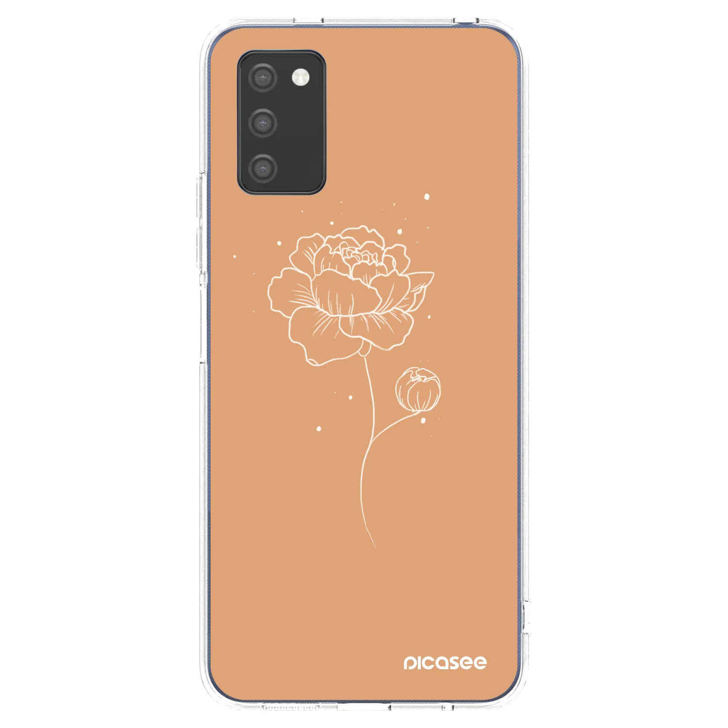 Picasee husă transparentă din silicon pentru Samsung Galaxy A02s A025G - Peonies