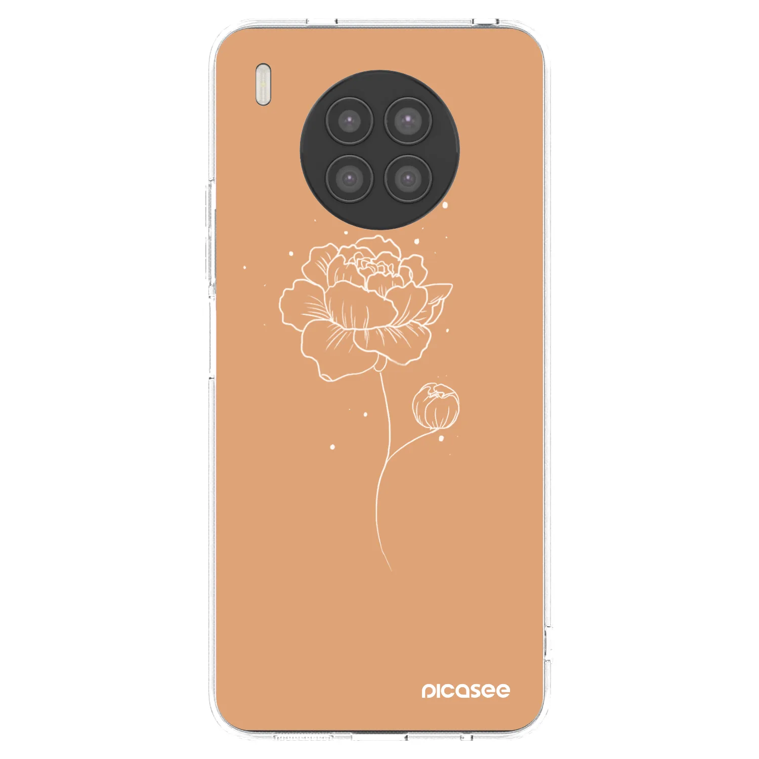 Picasee husă transparentă din silicon pentru Huawei Nova 8i - Peonies