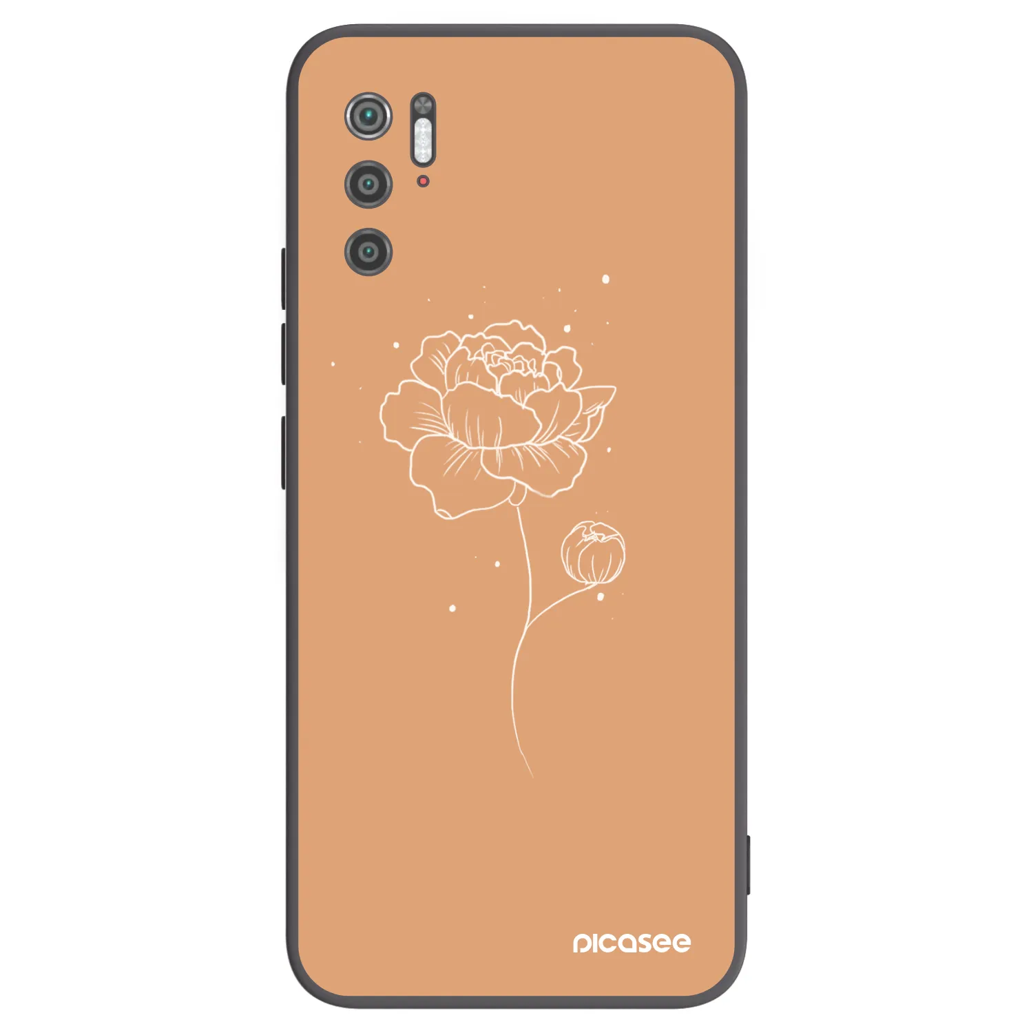 Picasee husă neagră din silicon pentru Xiaomi Poco M3 Pro 5G - Peonies