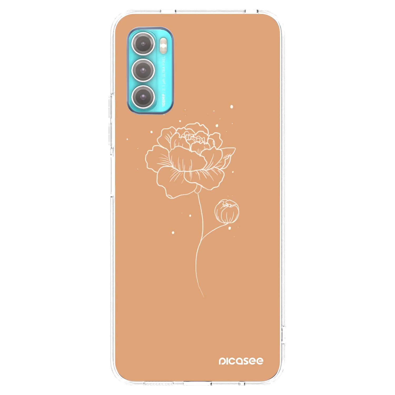 Picasee husă transparentă din silicon pentru Motorola Moto G60 - Peonies