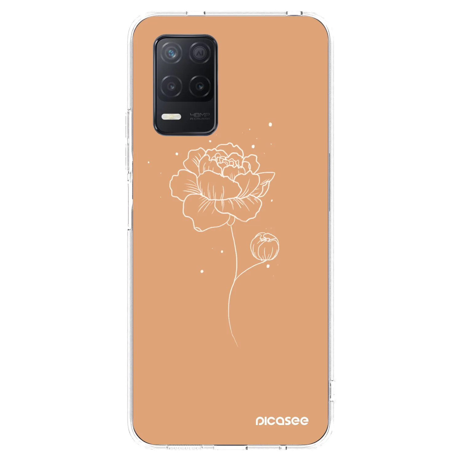 Picasee husă transparentă din silicon pentru Realme 8 5G - Peonies