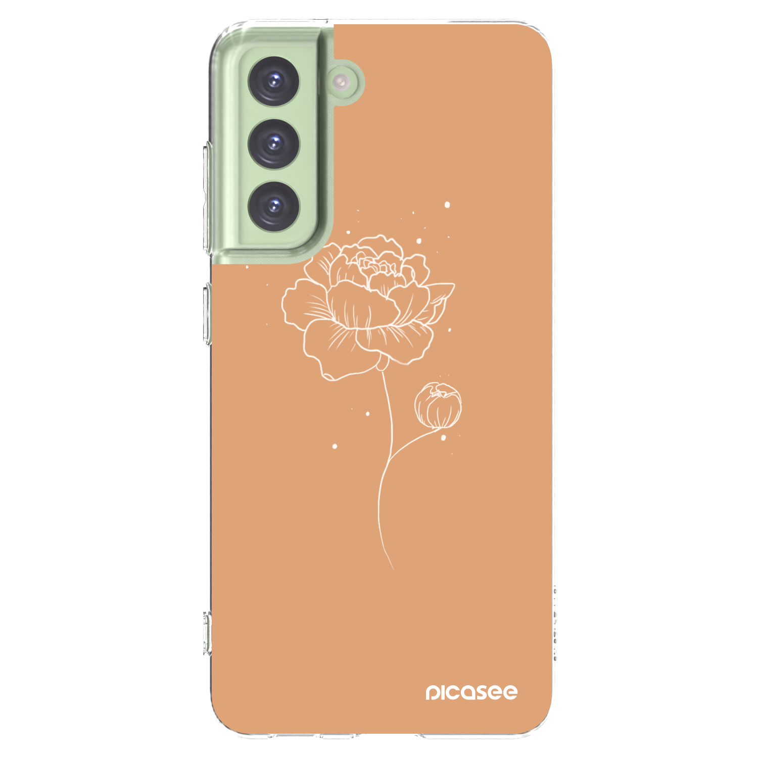 Picasee husă transparentă din silicon pentru Samsung Galaxy S21 FE 5G - Peonies
