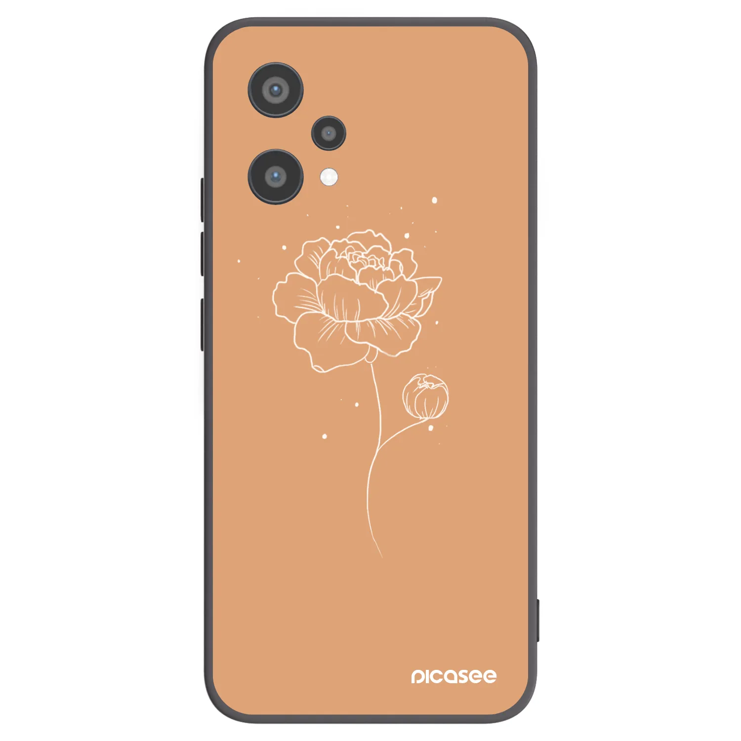 Picasee husă neagră din silicon pentru Realme 9 Pro 5G - Peonies