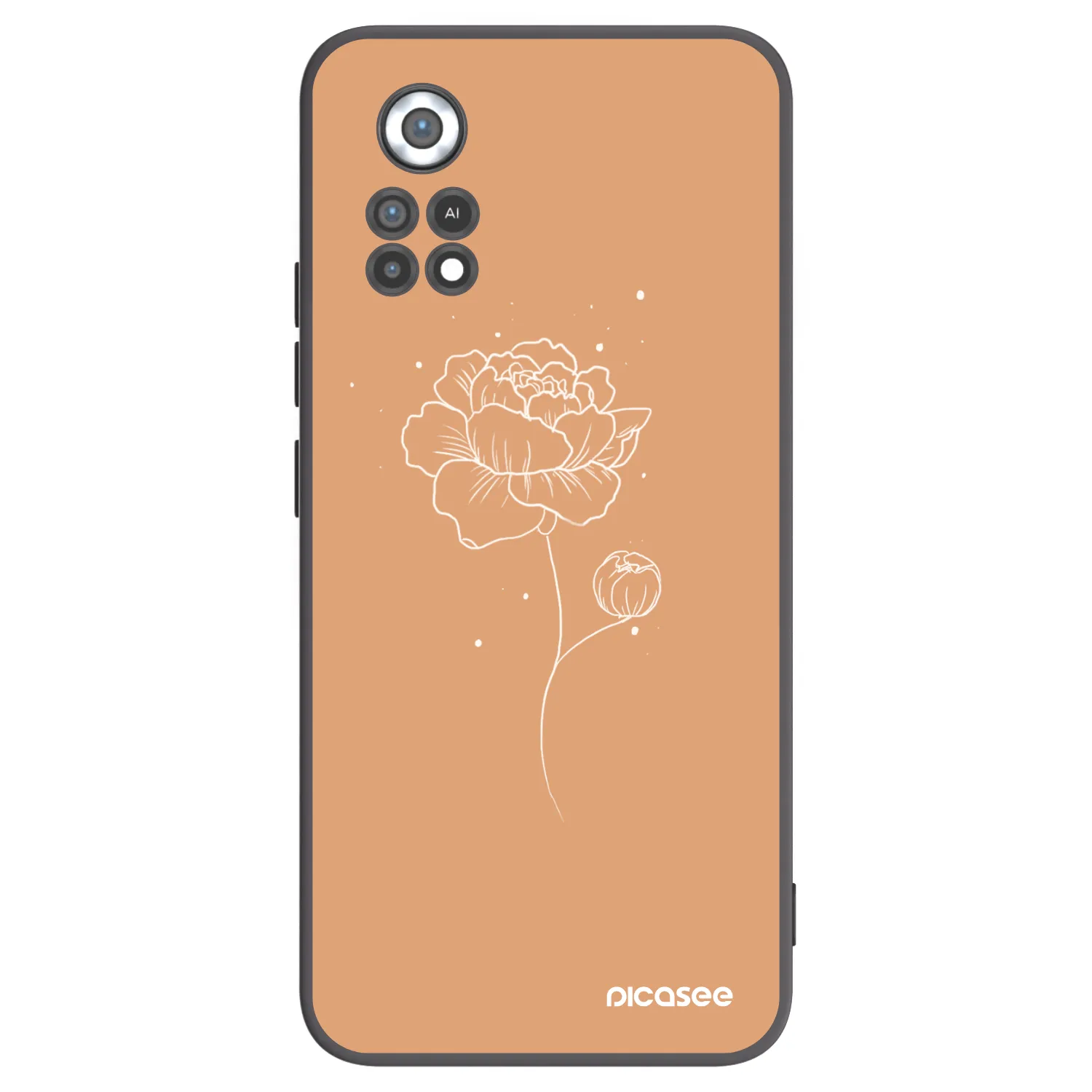 Picasee husă neagră din silicon pentru Xiaomi Poco X4 Pro 5G - Peonies