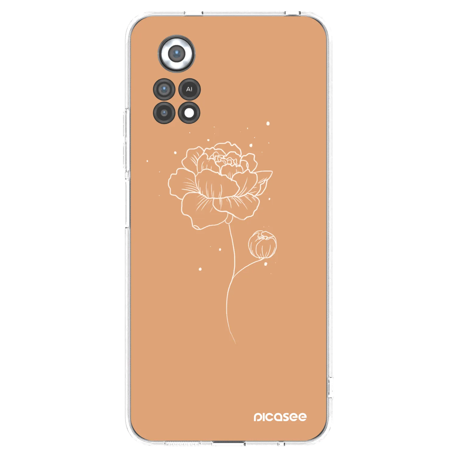 Picasee husă transparentă din silicon pentru Xiaomi Poco X4 Pro 5G - Peonies