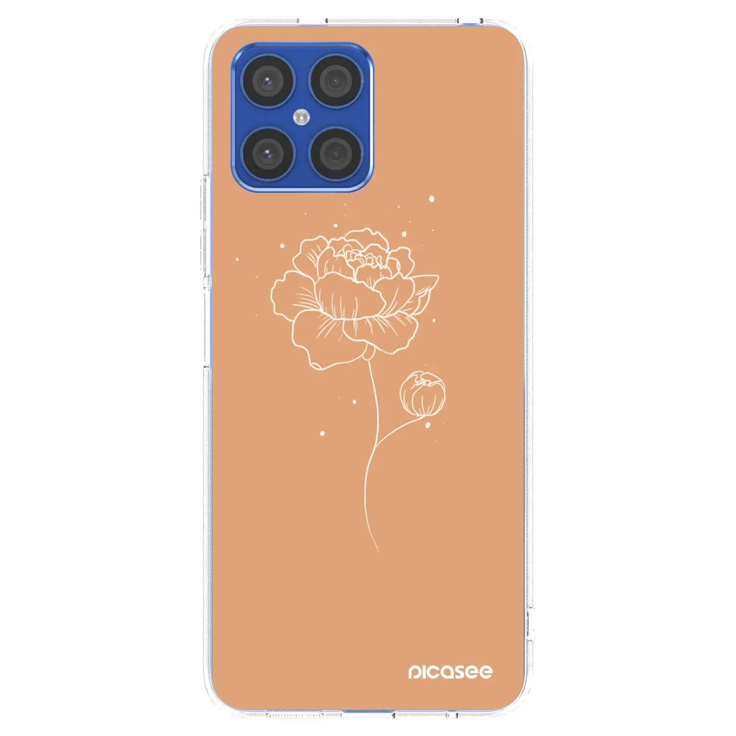 Picasee husă transparentă din silicon pentru Honor X8 4G - Peonies