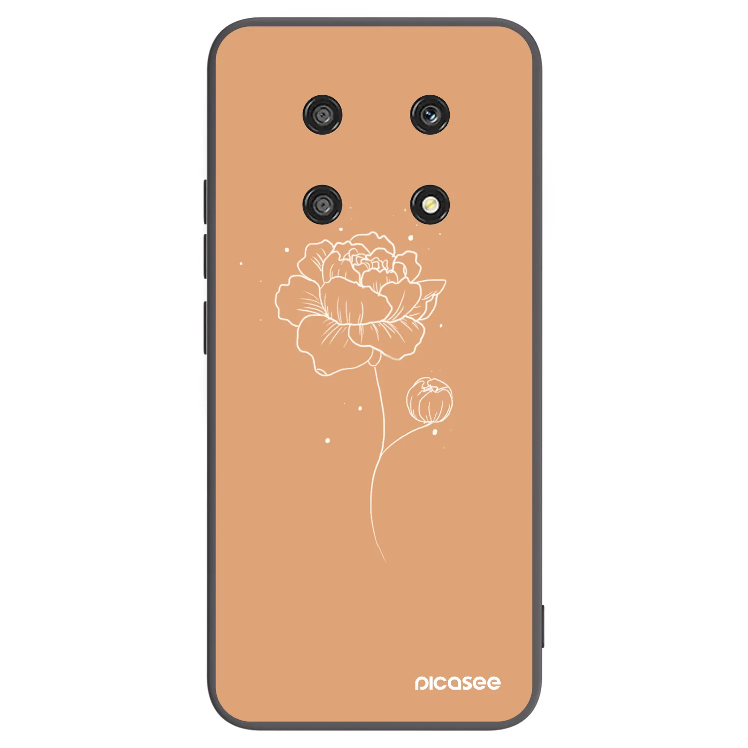 Picasee husă neagră din silicon pentru Honor Magic4 Lite 5G - Peonies