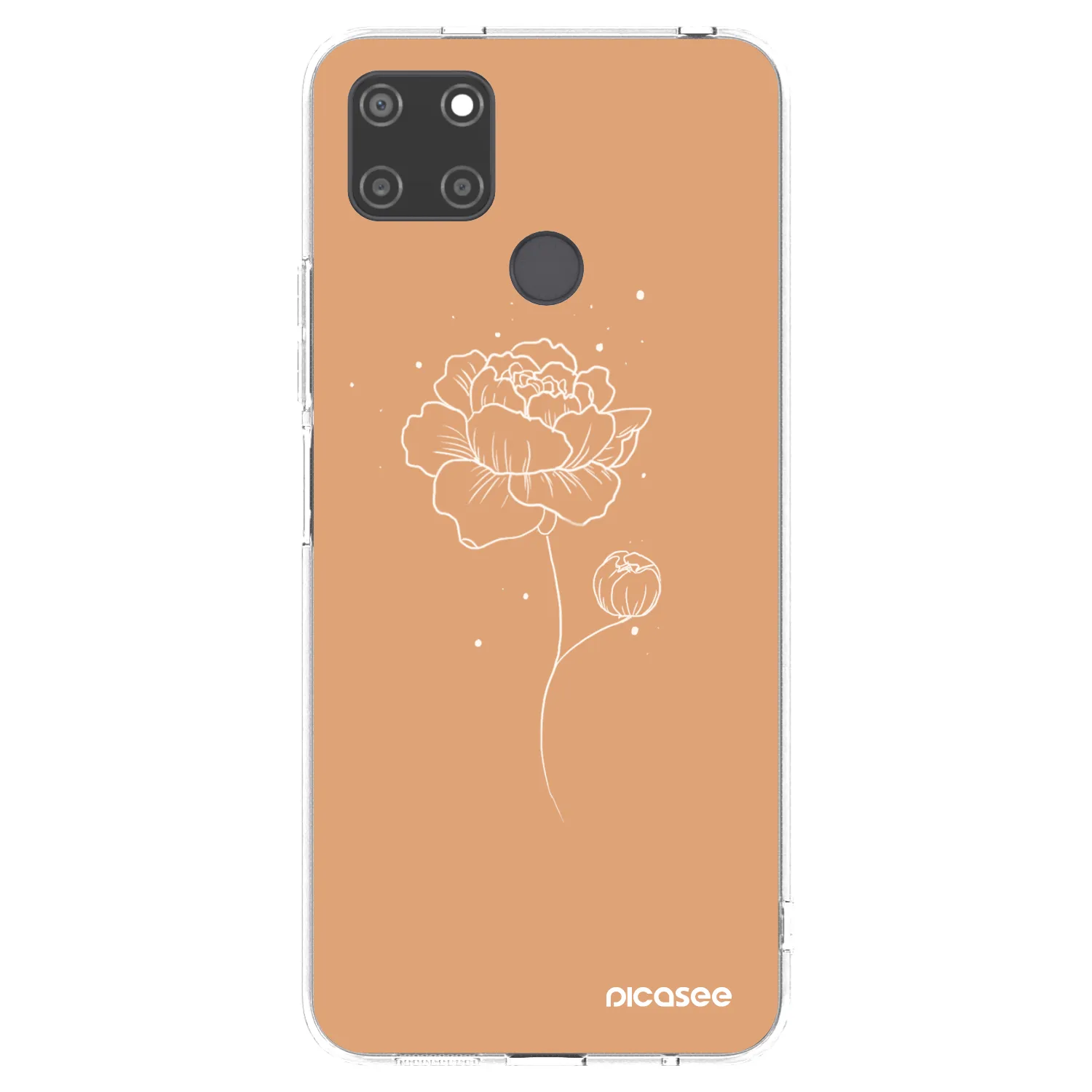 Picasee husă transparentă din silicon pentru Realme C21Y - Peonies