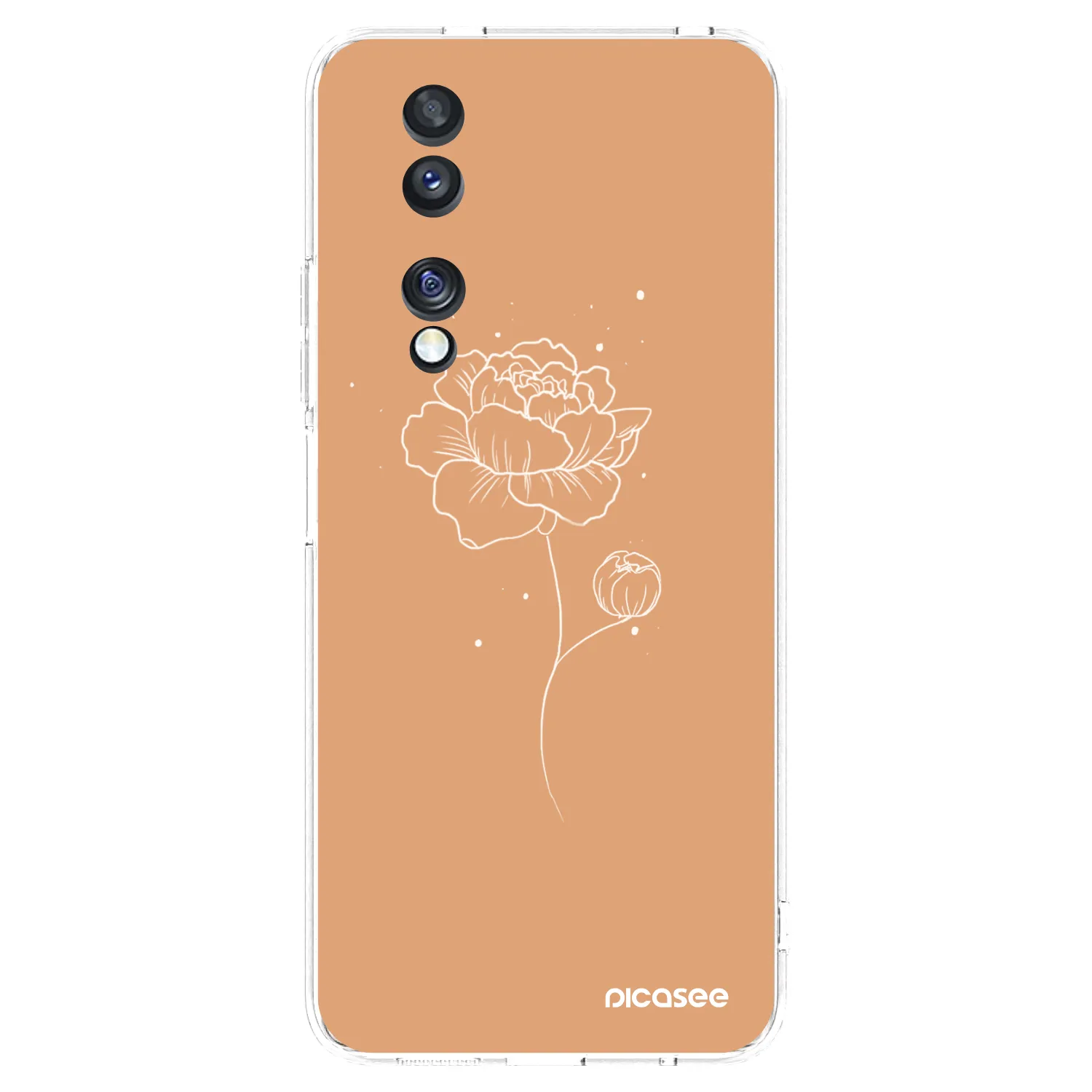 Picasee husă transparentă din silicon pentru Honor 70 - Peonies