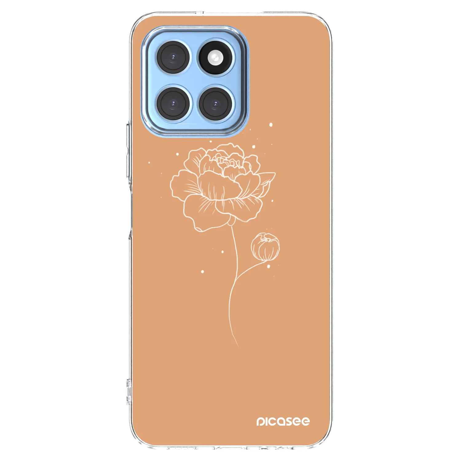 Picasee husă transparentă din silicon pentru Honor X8 5G - Peonies