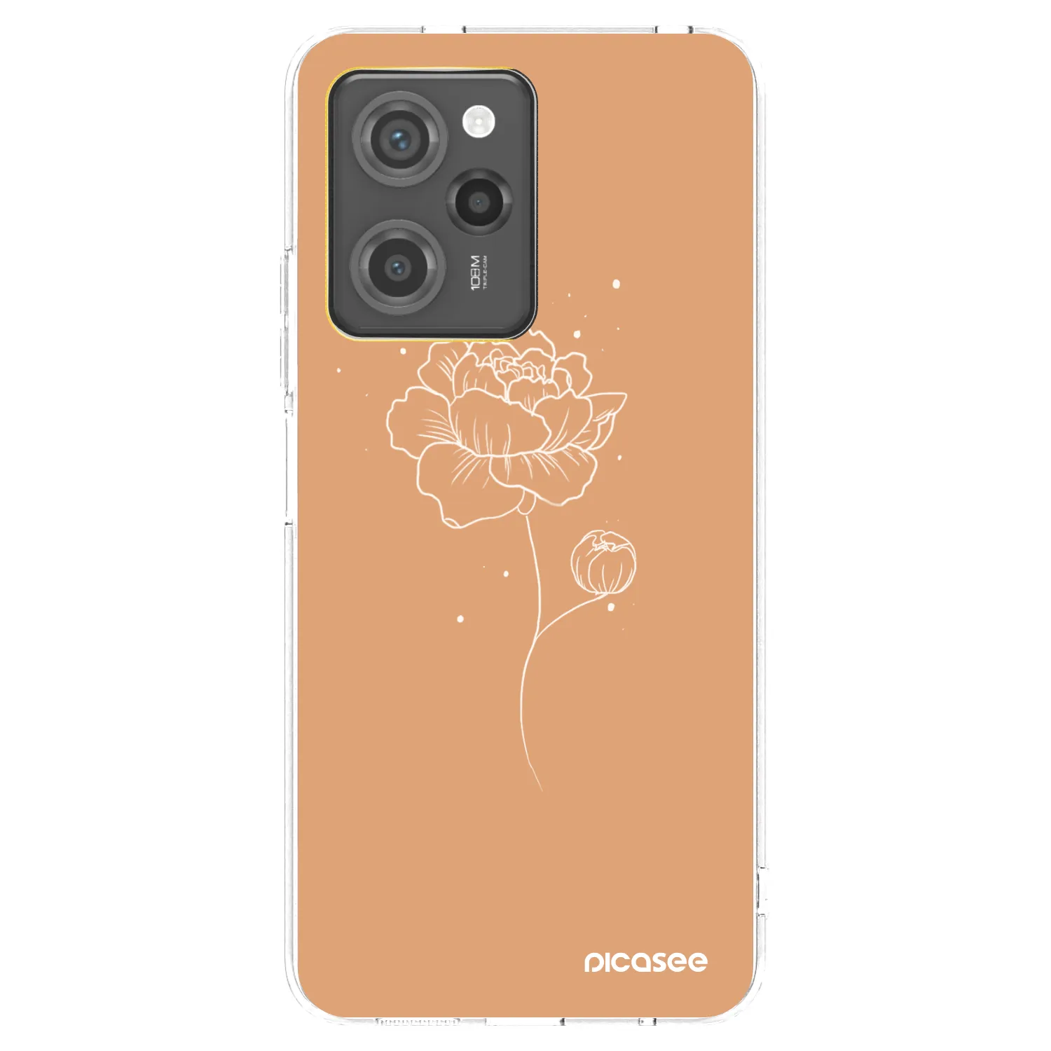 Picasee husă neagră din silicon pentru Xiaomi Poco X5 Pro - Peonies