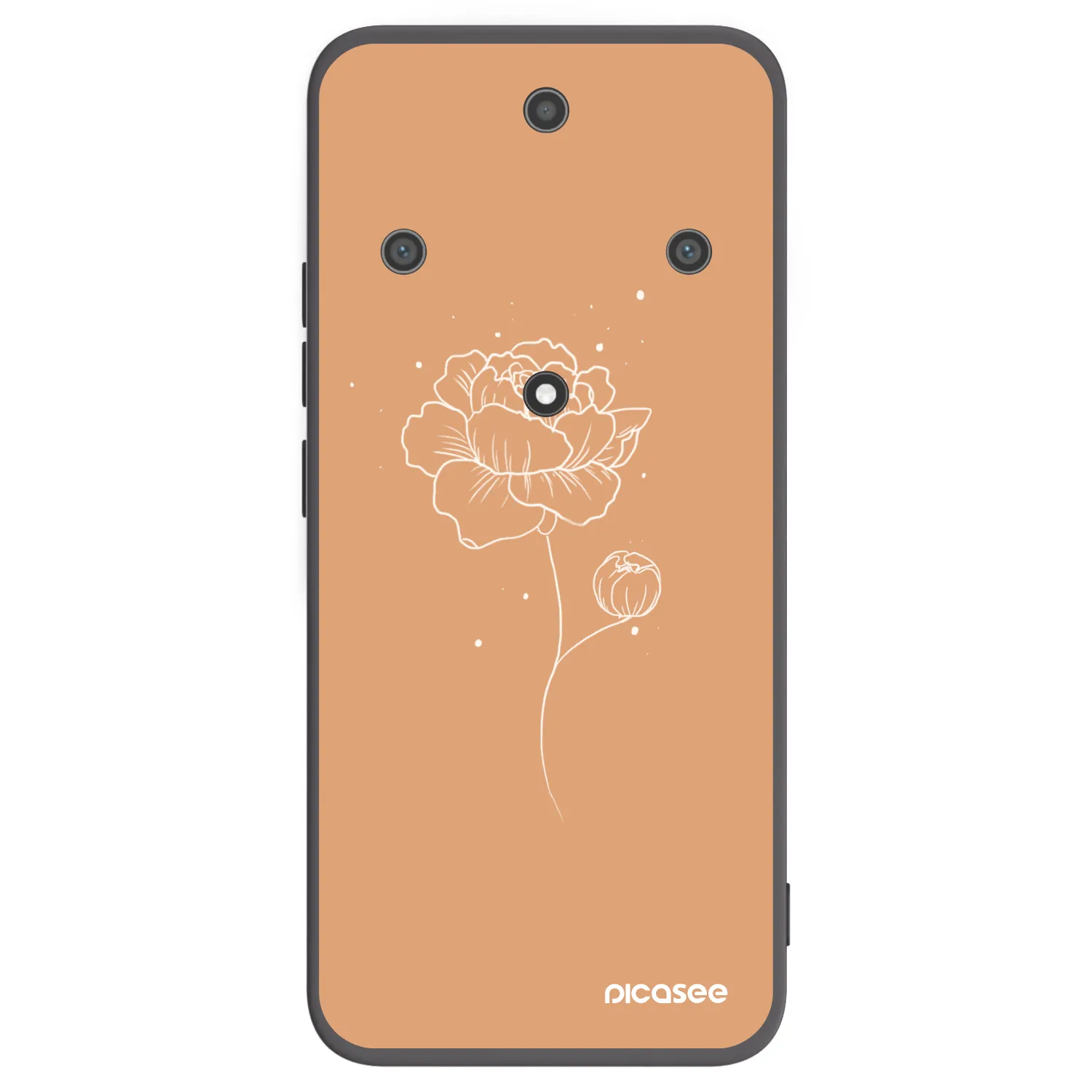 Picasee husă neagră din silicon pentru Honor Magic5 Lite 5G - Peonies
