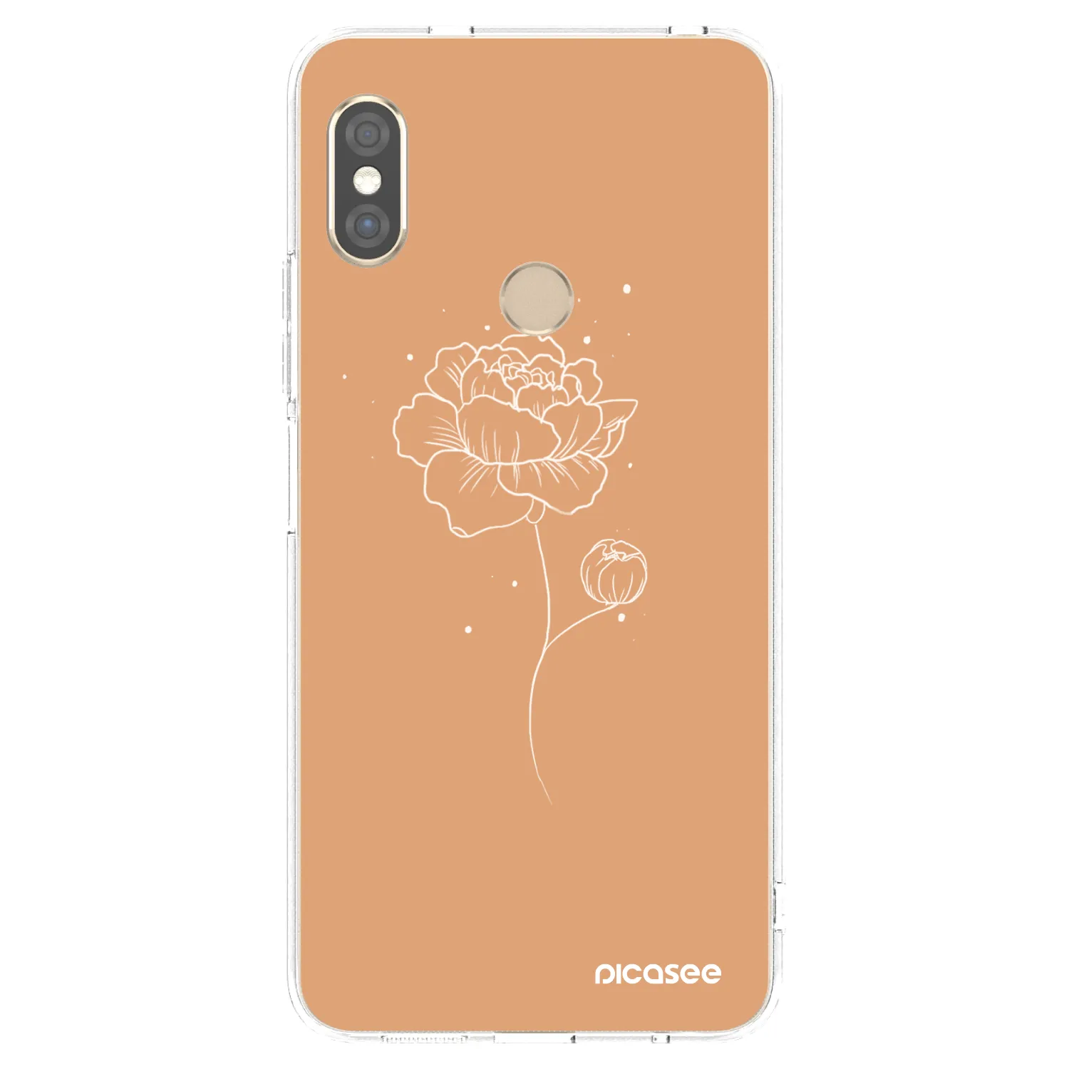 Picasee husă transparentă din silicon pentru Xiaomi Redmi Note 5 Global - Peonies