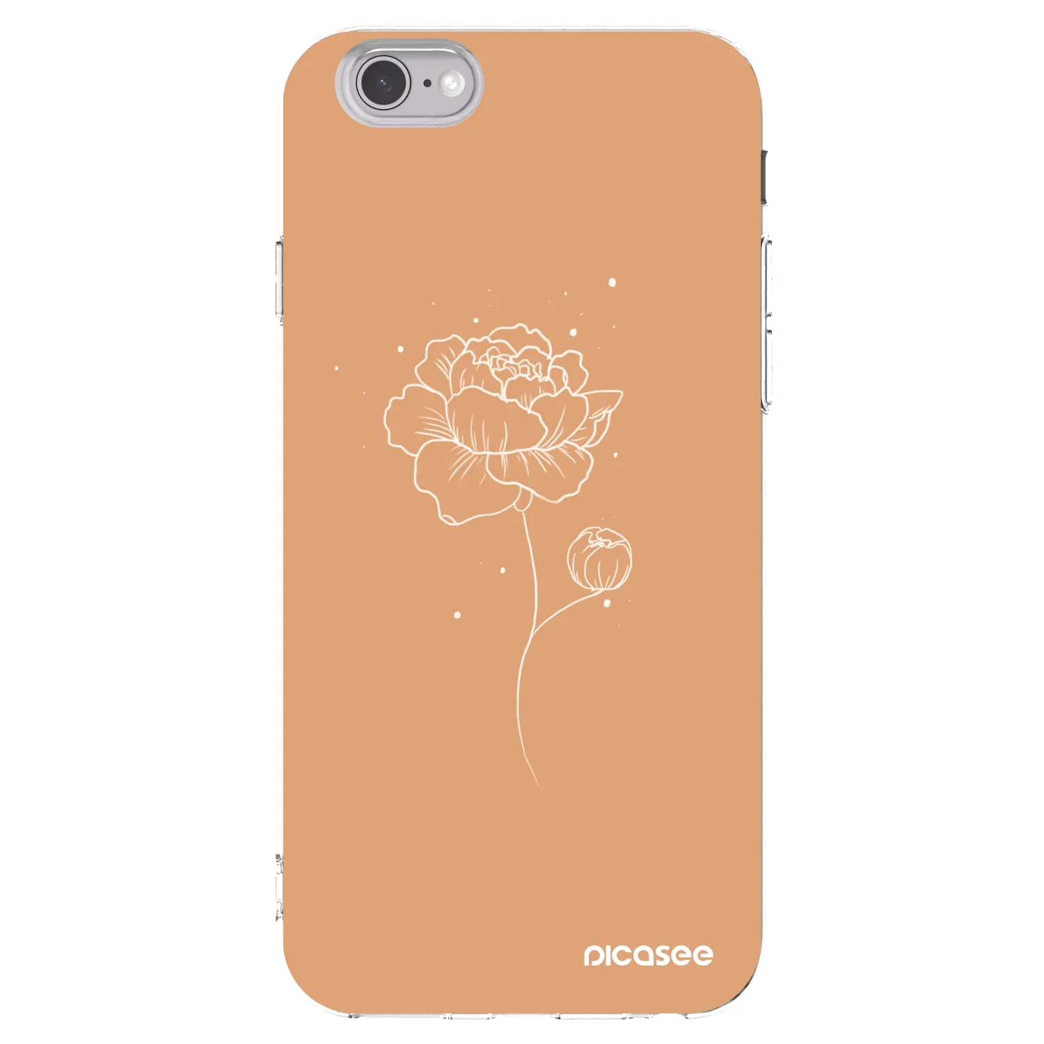 Picasee husă transparentă din silicon pentru Apple iPhone 6/6S - Peonies