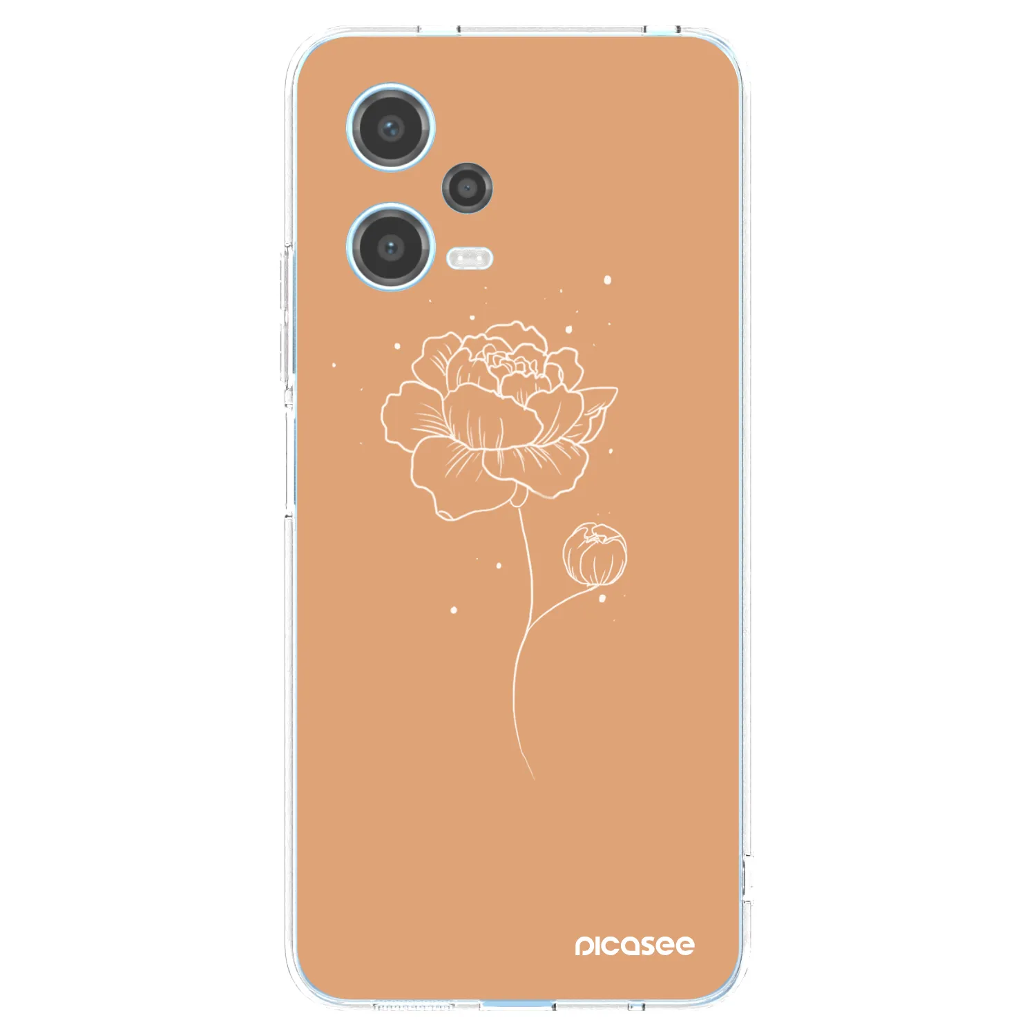 Picasee husă transparentă din silicon pentru Xiaomi Redmi Note 12 5G - Peonies