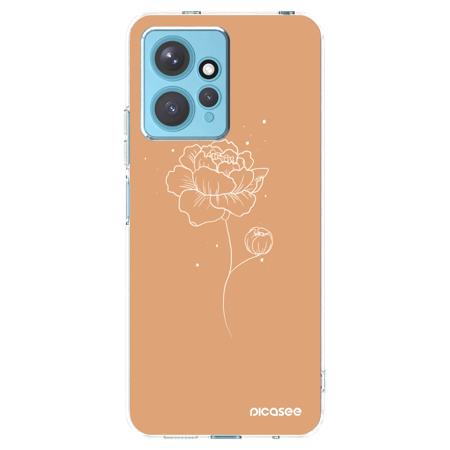 Picasee husă transparentă din silicon pentru Xiaomi Redmi Note 12 4G - Peonies
