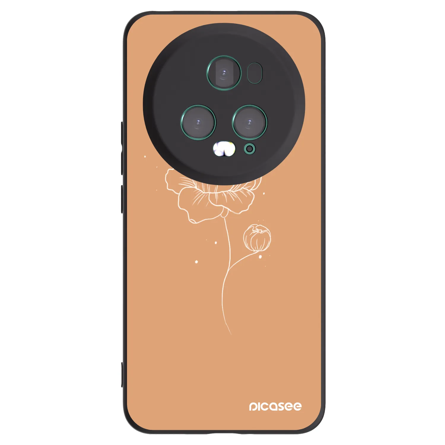 Picasee husă neagră din silicon pentru Honor Magic5 Pro - Peonies