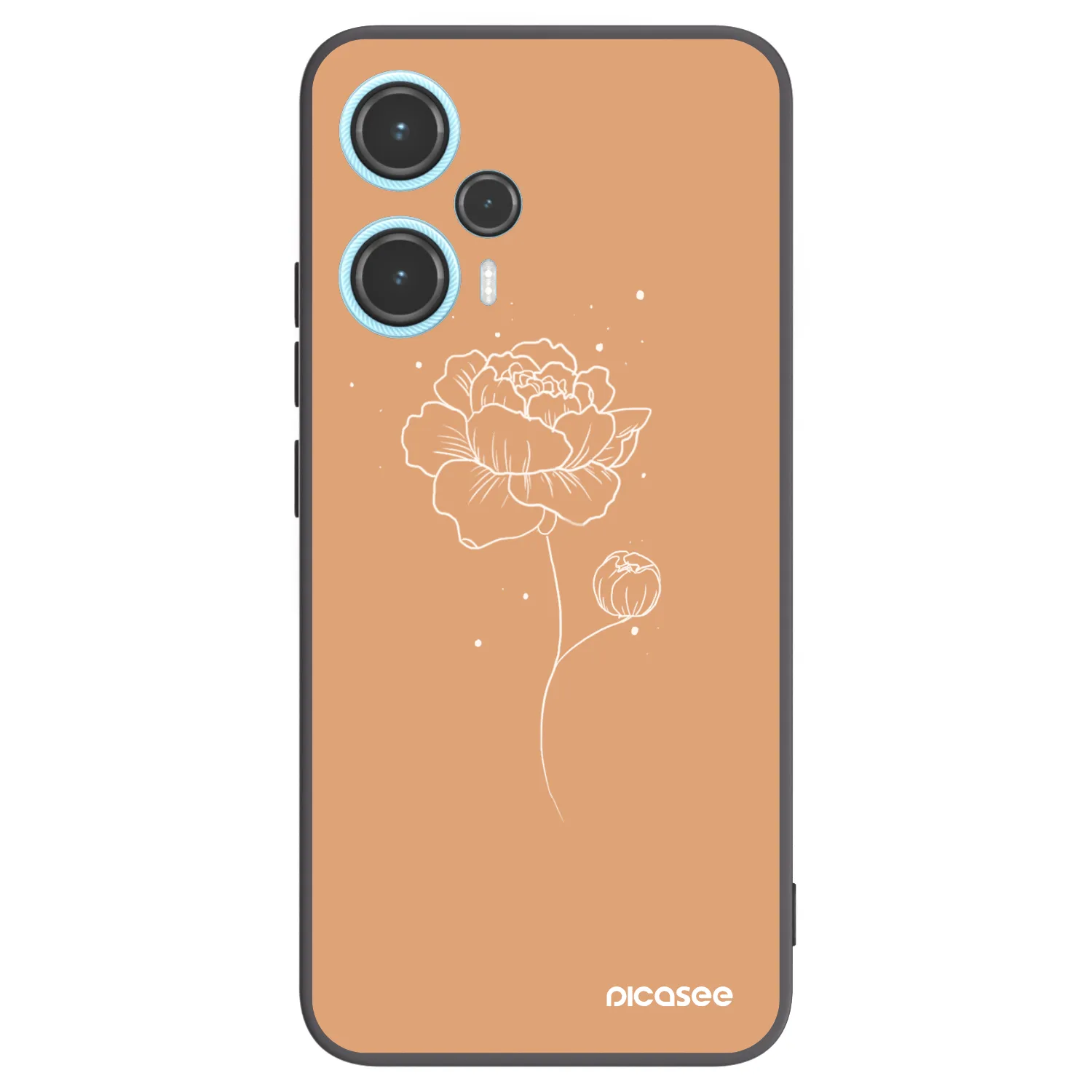 Picasee husă neagră din silicon pentru Xiaomi Poco F5 - Peonies