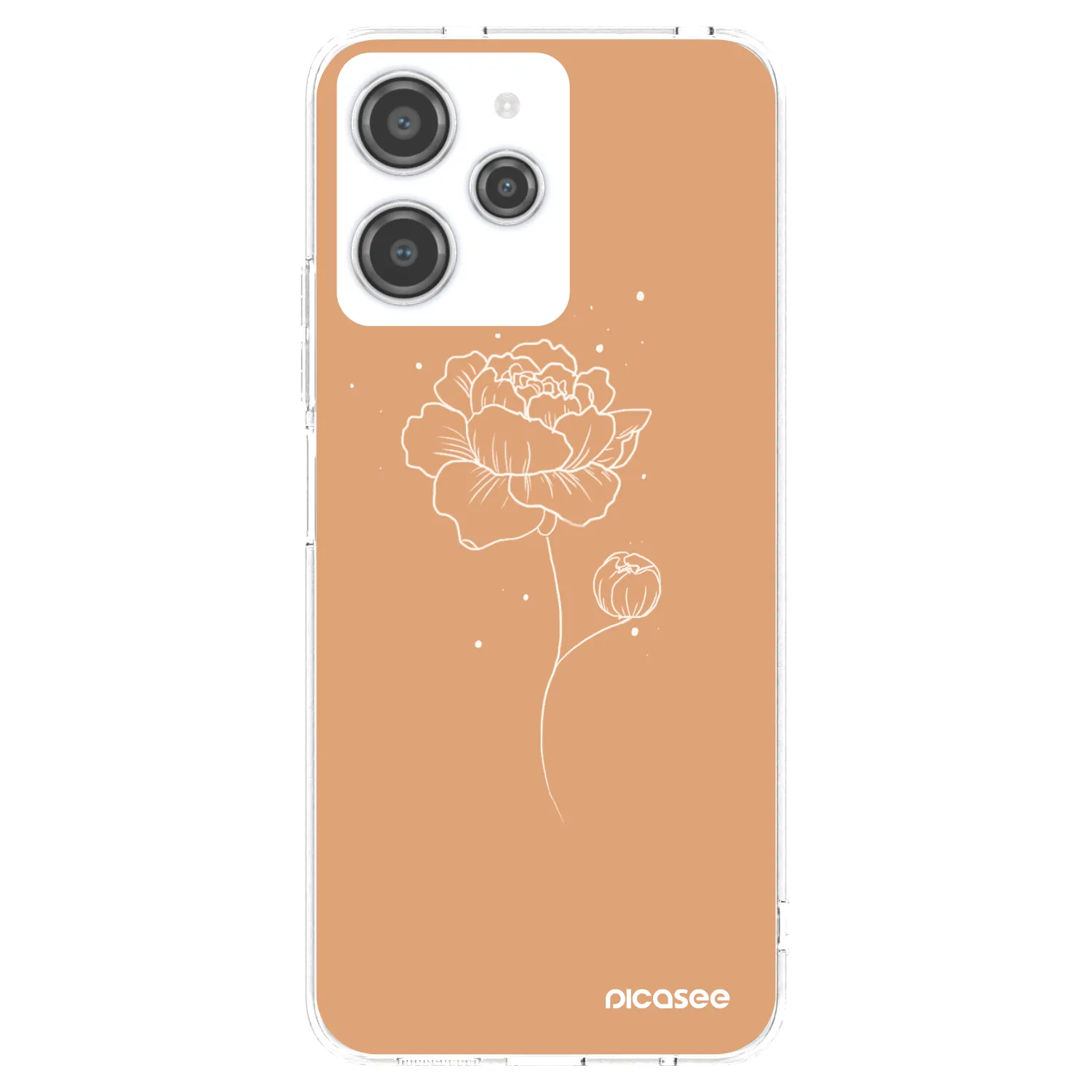 Picasee husă transparentă din silicon pentru Xiaomi Redmi 12 4G - Peonies