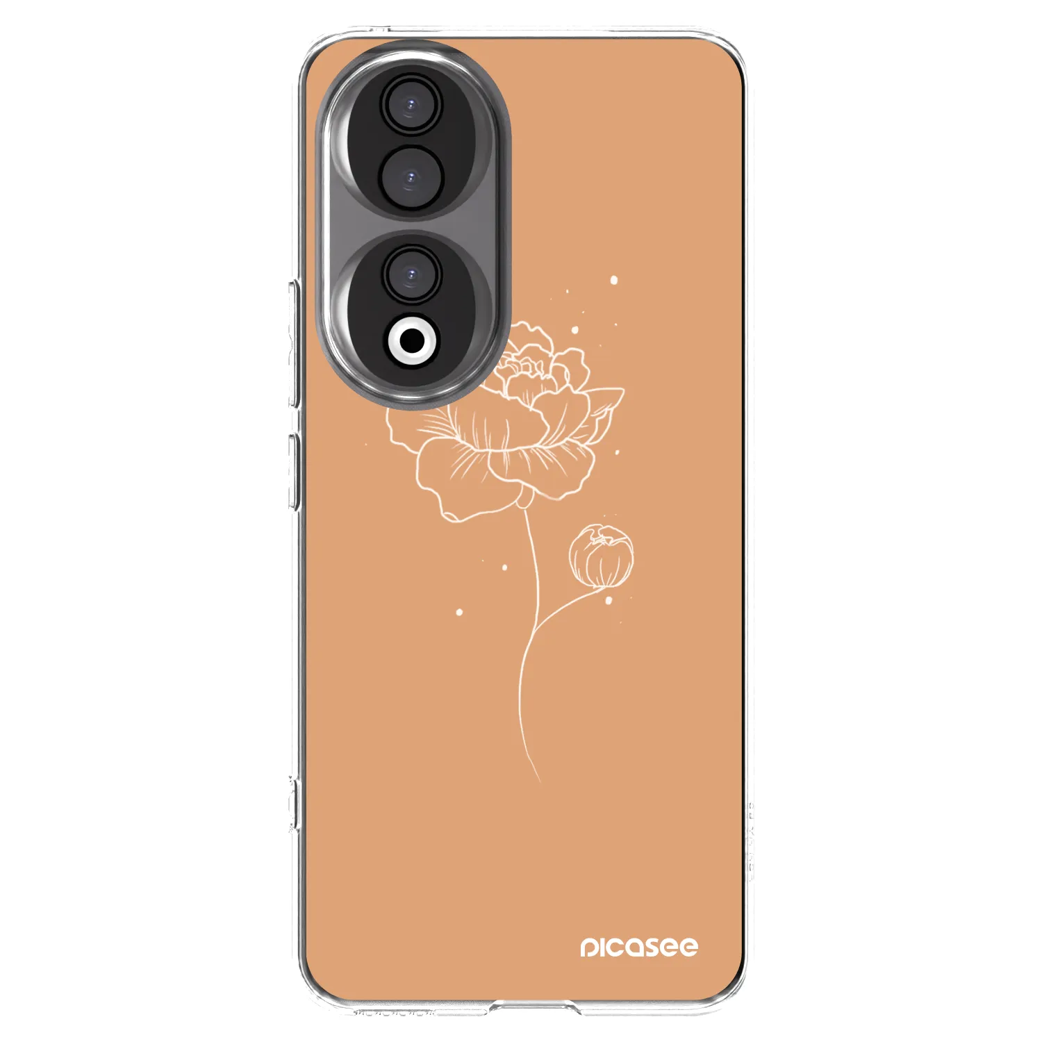 Picasee husă transparentă din silicon pentru Honor 90 5G - Peonies