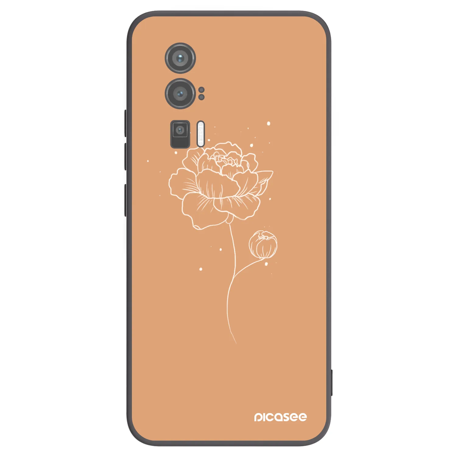 Picasee husă neagră din silicon pentru Xiaomi Poco F5 Pro 5G - Peonies