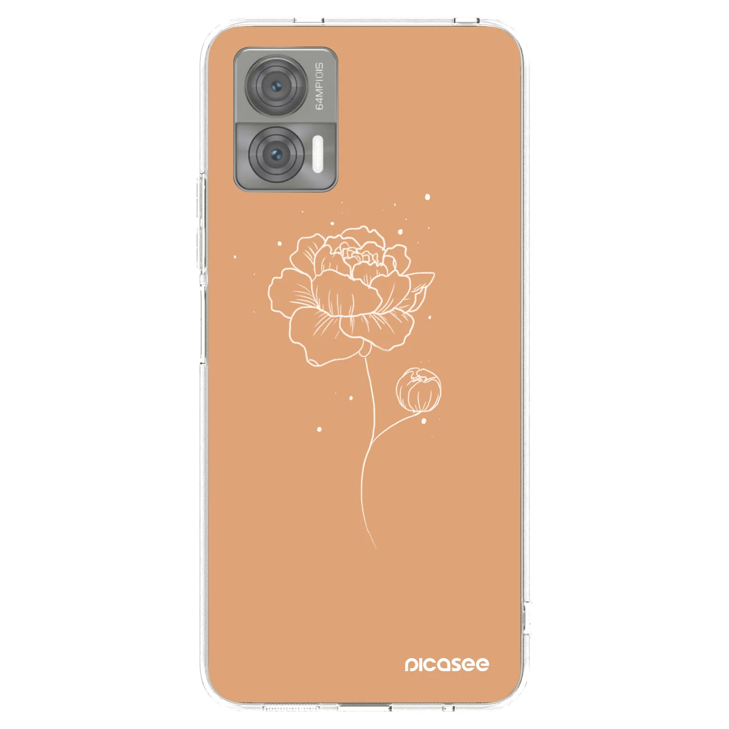 Picasee husă transparentă din silicon pentru Motorola Edge 30 Neo - Peonies