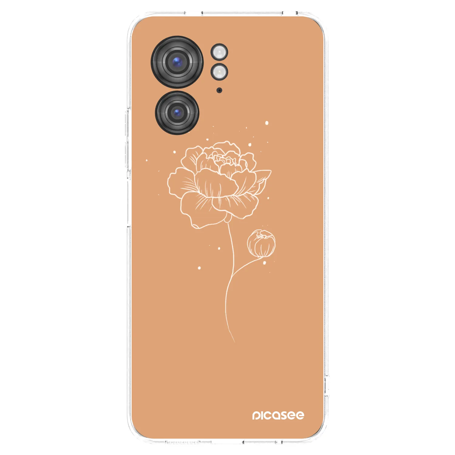 Picasee husă transparentă din silicon pentru Motorola Edge 40 - Peonies