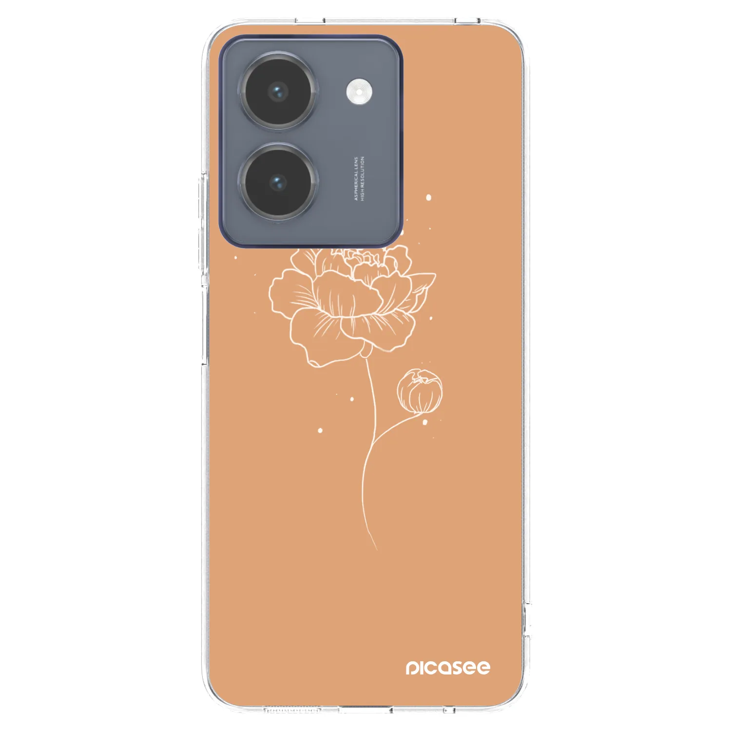 Picasee husă transparentă din silicon pentru Vivo Y36 4G - Peonies